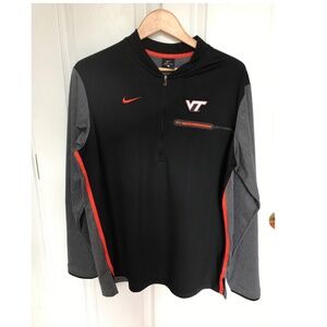 Virginia Tech Nike dri fit 3/4 zip pullover